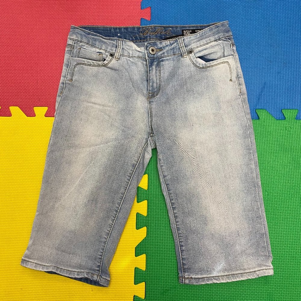 Buffalo David BITTON SAMUELLA Bermuda Jean Shorts Women's Size 8 Mid-Rise